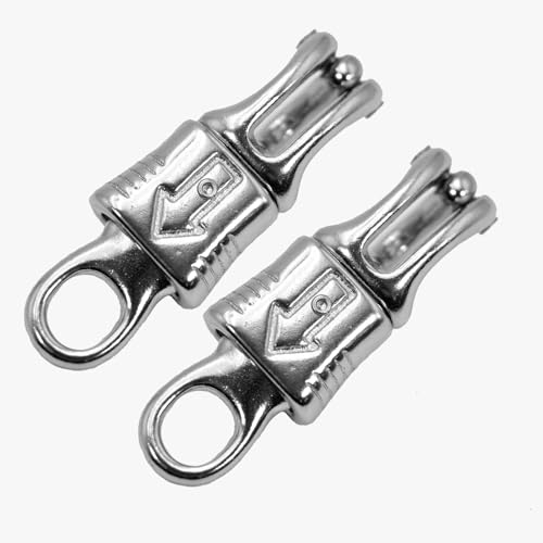 Jeffers Round Eye Nickel Plated Panic Snap, 3/4" x 3-5/8", Quick Release Hook, Horse Tack Snap for Lead Rope, Cross Ties or Chains, Replacement Hardware, Farm Equipment, Stable Supplies - 2 Pack - size: 3/4”W x 3-5/8”L - 2 pack