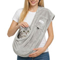 Cat Sling Carrier & Pet Sling for Small Dogs & Cats 3-14 lbs(Grey) - color: Grey