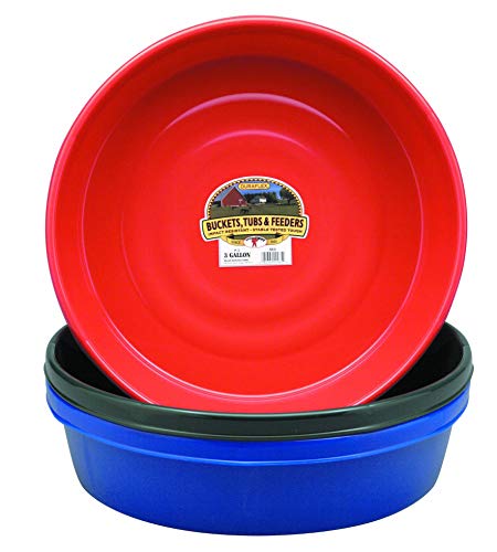 Little Giant® Plastic Utility Pan | Feed Pan | Durable & Versatile Livestock Feeding Bucket | Made in USA | 3 Gallon | Blue - color: Blue, size: 12 Quart