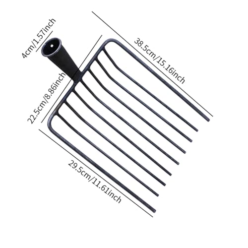 Metal Fork Head Manure Fork Replacement Head Agricultural Steel Pitchfork Fork Head for Gardening Lawns for Horse Stall Picking up 9 Teeth - color: 9 Teeth