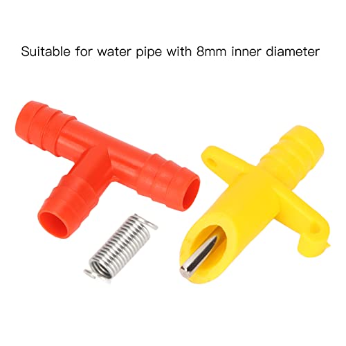 Yosoo Rabbit Nipple Drinker, 100pcs Rodent Automatic Waterer with Stainless Steel Nipple 3 Way Tee Design for Feeding Guinea Pigs Rabbits Ferrets