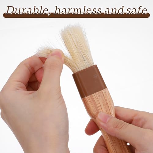 3Pcs Pastry Basting Brush for Cooking and Baking, 1" Boar Bristles and Beech Hardwood Handles Food Grade Culinary Oil Brushes for Barbecue Butter Grill BBQ Sauce Baster Marinade Kitchen Egg Wash Brush