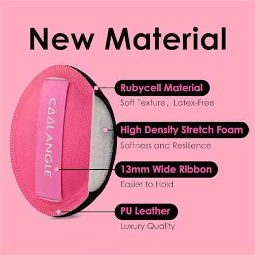 COOL-ANGLE Latex-Free Makeup Blender Sponges, Medium, Pink, 5 Pcs | Perfect For Liquid Foundation, Washable Beauty Gift Set, Seamless Airbrushed Finish, Safe For Sensitive Skin - color: B2:Black Pink*5