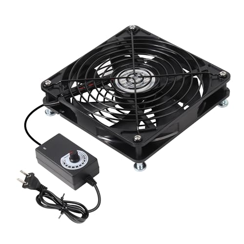 140mmx25mm Magnetic Kits Computer PC Vent Cooling Fan with Speed Controller | Premium 5.51inch Multi-Fan Cooling Fan Set with Magnetic Screws Kits for PC Computer Server Mining Rig Cabinet Chicken Coop