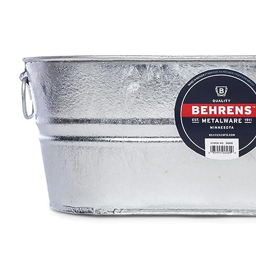 Behrens 0-OV 5-1/2-Gallon Oval Steel Tub - size: 5-1/2 gallon