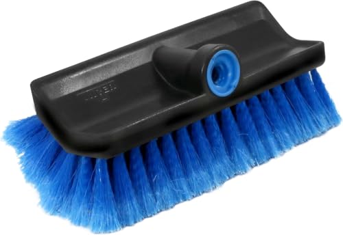 Unger Professional Lock-On Hydropower,Bi-Level Soft Wash Brush, Compatible with Waterflow Poles, Outdoor Cleaning Supplies, Great for Patios, Siding, Windows, Cars, and Boats, 10 inches (Pack of 12) - size: 10 inches (Pack of 12), style: Multi-Angle Wash