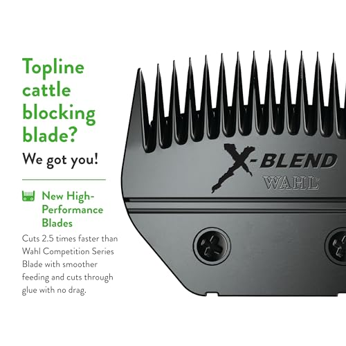 Wahl Professional Animal Ultimate Detachable Blade, 2450-500, X-Blend | Detachable Replacement Blade for Cattle and Sheep Grooming, Sculpting, Blocking and Blending, Competition Series - size: X-Blend