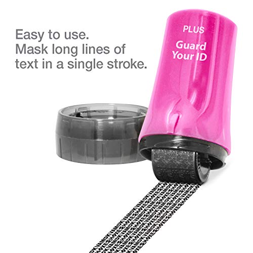 Guard Your ID Identity Theft Protection Roller Stamp, 3-Pack for Mail, Pink - color: Pink, size: Standard 3-Pack