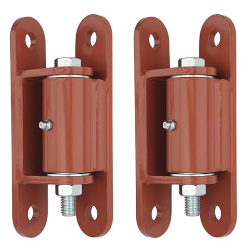 7" 2150P Heavy Duty Gate Hinges 1100lb Capacity - Bolt On/Weld On Carbon Steel Hinges for Driveway Gates, Fence & Barn Doors - Ball Bearing Design, Rust-Red Resistant Finish （2pcs）