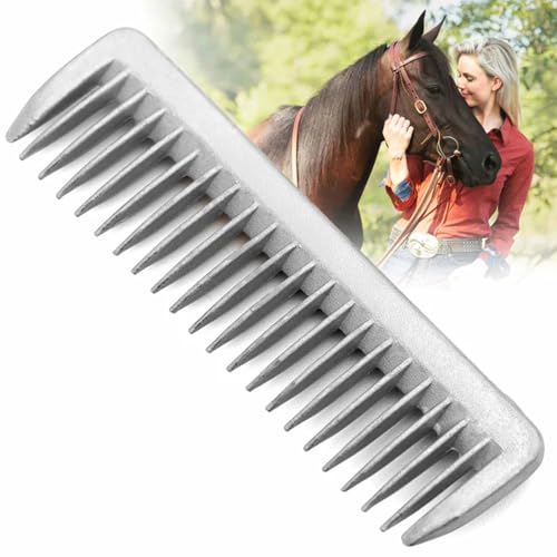 Jeffers Equine Aluminum Pulling Comb – Lightweight Mane & Tail Grooming Comb for Horses – Detangling, Thinning, Equestrian Grooming Tool for Barn, Travel, Show, Tack Kit, Horse Care, Gifts - color: Aluminum Pulling Comb, size: 3.5"Lx1"W