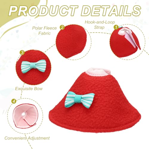 Bird Collars, Bird Cone Collar Protective Recovery Cones, Soft Adjustable Anti-Bite Feather Neck Protector (Red, S, 3 Pcs), Intended for Budgie/Cockatiel/Lovebirds - color: Red, size: S