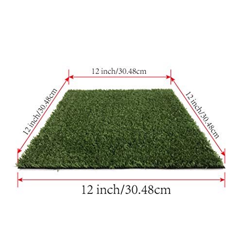 KuGuo Chicken Nesting Box Pads, 4 Pack, 12 x 12 in, 0.3 in Thickness | Soft, washable synthetic turf cushions eggs, drains quickly and helps keep nesting boxes cleaner for hens and small pets