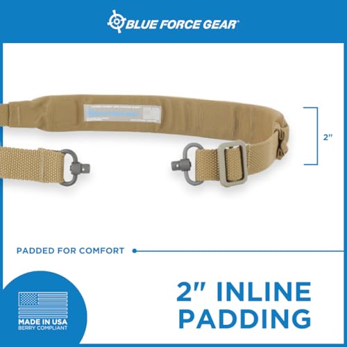 Blue Force Gear Vickers Padded Sling with Push Button QD Swivels - style: Coyote Brown