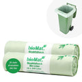 bioMat 64 Gallon Compostable Food Scrap Bags, 20 Count | BPI, CMA and OK Compost HOME certified, Meets the ASTM D6400 Standard, XL Flat Top Bin Liner for Kitchen Food Waste Bin - size: 10 Count (Pack of 2), style: 64 Gallon