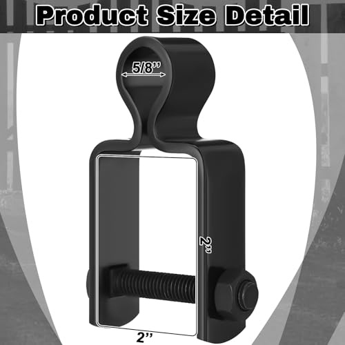 Dansydaisy 2 Pcs 2" x 2" Square Post Female Gate Hinges, Black | 5/8'' Pintle Square Chain Link, Galvanized Fence Gate Post Steel Hinge with Bolt and Nut, Repairing and Replacing Fence Gate - color: Black, size: 2" X 2"