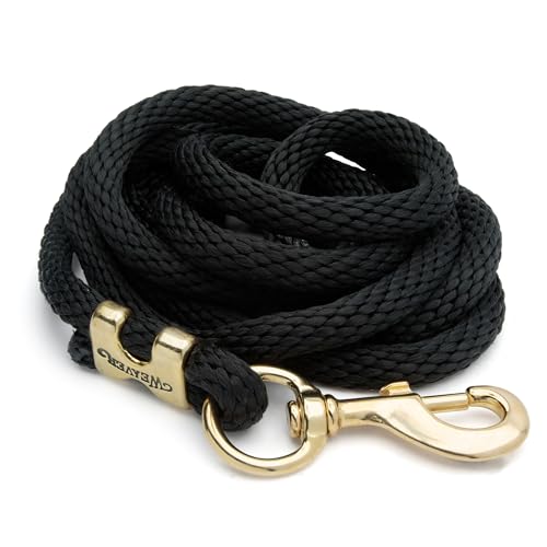 Weaver Equine Poly Lead Rope with Solid Brass Snap Hook, Measures 5/8"" x 10'