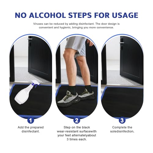 Shoe Soles Disinfecting Floor Mats - Sponge Entrance Mat, Shoe Sanitizer Mat for Hospital, Laboratory, Indoor/Outdoor Use (60x90cm) - size: 60x90cm