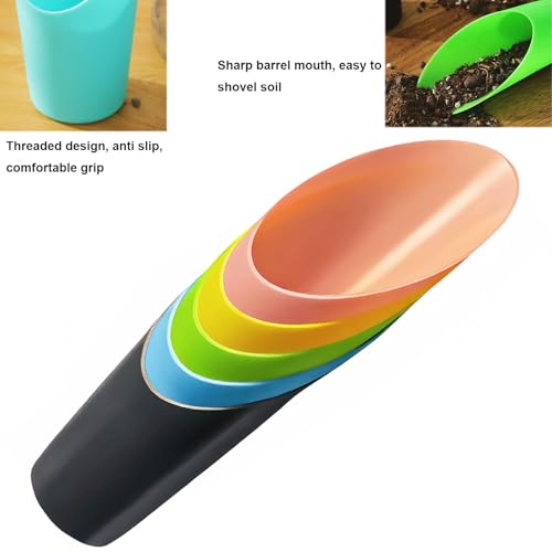 12PCS Bonsai Soil Scoop Set, Plastic Garden Scoops, Mini Potting Shovel | Mini Garden Tool Set, Dual-Size Succulent Planting Tools for Indoor Plants, Planting, Transplanting Soil Mixing