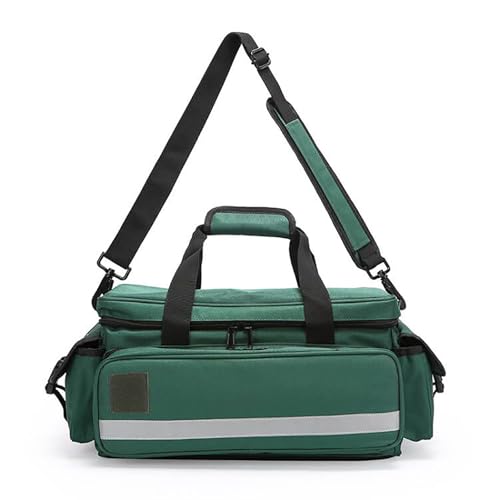 First Aid Bag,Medical Bag,First Responder Bag for Trauma,Medical Bag Organizer with Detachable Dividers for Nurses,Home Health Care,EMT(Bag Only) - color: Green