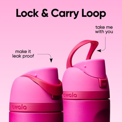Owala FreeSip Stainless Steel Water Bottle 24 oz Read My Lips - color: Read My Lips, size: 24 Ounces