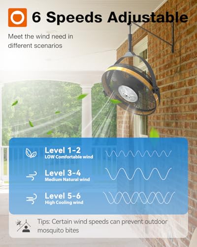 addlon 20 Inch IP65 Outdoor Ceiling Fan with Light, Remote & APP Control | IP65 waterproof, 3CCT dimmable light, 360-degree tilt, 6 speeds, wall-mount hook fan for patios, pergolas, porches, canopies - color: Ceiling & Wall Mount