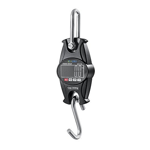 Klau SF-918 Digital Hanging Crane Scale, Black, 300 Kg / 600 lb | High Precision Sensor, Heavy Duty, For Home Factory Hunting - color: Black