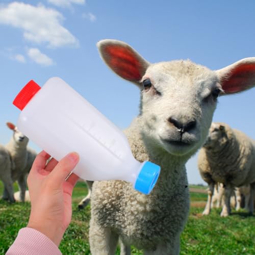 Toddmomy Calf Feeding Bottle Lamb Milk Feeder Nursing Bottle for Goat Sheep and Small Animals Farm Animal Milk Feeder 9.05 X 4.92 X 3.14 in 1 Pack