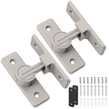 90 Degree Barn Door Lock, Heavy Duty Locks, Nickel-2 Pack | Flip Sliding Gate Latches for Garden, Bathroom, Garage & Sliding Doors - size: 2 Pack Nickel