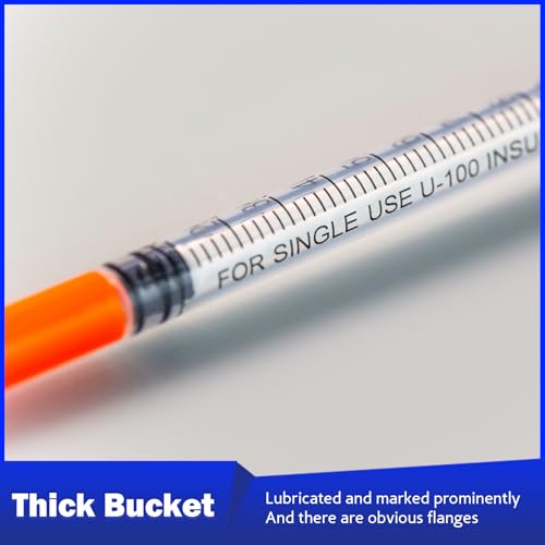 Syringes 1ml 31 Gauge 1/2 Inch 13mm Disposable Lab Supplies, Pack of 100 | U-100, Single-Use, Smooth & Leak-Proof, Individually Wrapped - size: 1ML 31G 1/2" 13MM