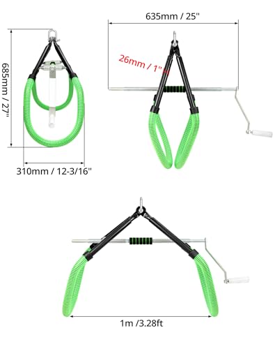 QWORK Cow Hip Lift, Heavy-Duty Cattle Lifter - Steel Cow Lift with Adjustable Pitch, Triangular Support Stand Up Assist Tool for Calving Milking Birthing Dystocia and Recovery Aid - 2204lb Capacity