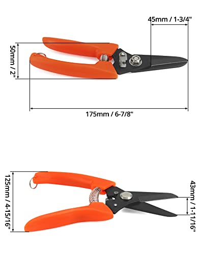 QWORK Hoof Trimmers Goat Hoof Trimming, 2 Pack 7" Multipurpose Nail Scissors Daily Trim for Pig Trotters, Sheep, Alpaca, Lamb and Pruning Potted Plants