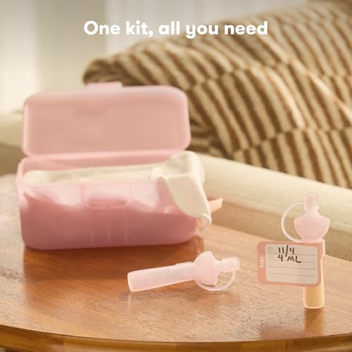 FridaMom Colostrum Collection Kit, Safe Materials, Hospital Bag Ready, 15pc | Catch, Store & Feed Breastmilk, Includes 6 Collectors, 6 Labels, Brush, Cloth & Case - style: Colostrum Kit