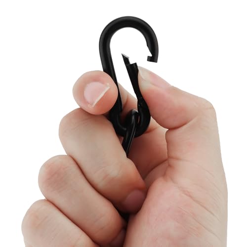 39 inch Gate Chain Lock with Both-Ended M5 Carabiners,Chain Dia 4 mm,Black | 304 Stainless steel, for outdoor fence gates,pet cages, easy to lock/unlock, extra security, for gate that wouldn’t stay shut - size: 39" x 5/32"