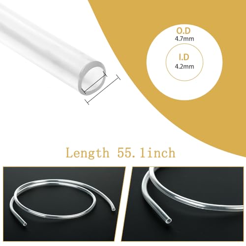 3 Pack 100ml Syringes with 55.1 Inch Tube and Needles 14G 1.5”, Sterile Syringe Individually Packaged for Labs, Liquid Measuring,Oil or Glue Applicator - style: 100ml
