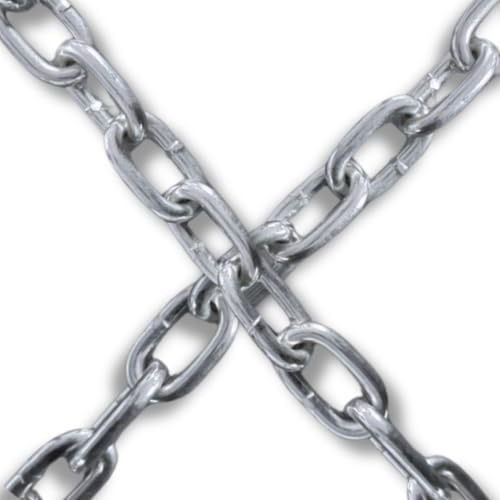 Tie Down Engineering Utility Chain, 100 FT Grade 30 Zinc-Plated Steel Chain, 800 lb Working Load Limit, Bulk Chain for Farm, Ranch, Fencing, Property Maintenance & Outdoor Projects | Zinc Plated Steel Strong Working Load & Long Lasting - size: 3/16 Inch x