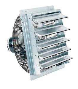 Fantech 2SHE1021 Axial Wall Shutter Fan, Direct Driveve, 1/30 hp, 115V, 1 PH, TEFC, 10" - size: 10"
