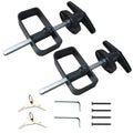WellMade Shed Door Latch, T Handle Lock Kit, 5½" Storage Barn Playhouse & Chicken Coop Lock Replacement Set, Black 2 Pack - size: 2 Pack