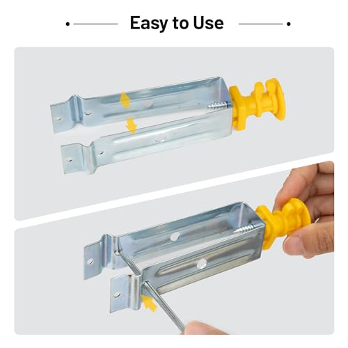 Chain Link Fence Insulator 50 Pcs Electric Fence Insulator, T Post Extender Wire Holders for Chain Link and Studded T & U-Posts Tubing, Yellow