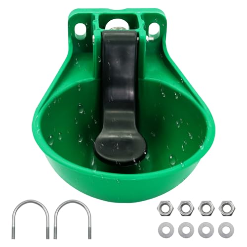 Automatic Livestock Waterer Bowl Plastic Cow Water Troughs ﻿ | Easy Install Wall Mount Cattle Drinking Bowl for Cow Cattle Horse Sheep Goat Pig Calf Outdoor Farm Water Trough