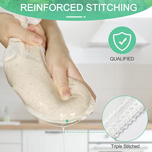 4 Pack Multi-Size Nut Milk Bag Reusable Food Strainers Nut Bags | for Straining Almond/Soy Milk Greek Yogurt for Cold Brew Coffee Tea Beer Celery Juice（2 * 4"x6"、6"x8"、8" x12"） - size: 4 pack - 2 * 4''x6''、6''x8''、8''x12''