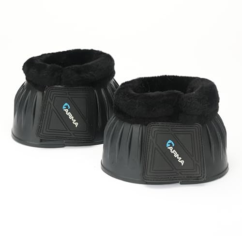 Shires ARMA Fleece Trim Bell Boot (Black, Cob) - color: Black, size: Cob