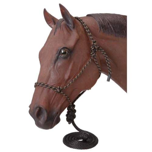 Tough1 Poly Rope Halter with Lead - color: Black