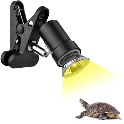 Reptile Heat Lamp with 50W UVA UVB Light Bulb, Basking Spot Light Simulated Sunlight, Heating Lamp for Turtle, Lizard, Snake, Beared Dragon, Amphibians