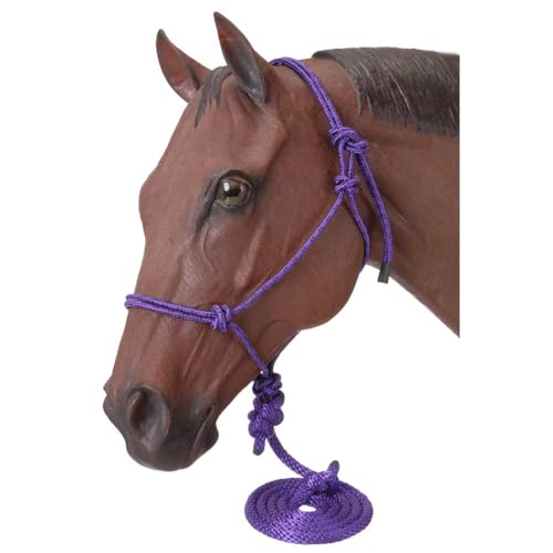Tough1 Poly Rope Halter with Lead - color: Purple