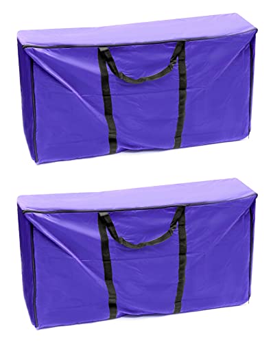 QWORK Hay Bale Storage Bag, 420D Horse and Livestock Hay Bale Bag, Large Tote Waterproof Collapsible Bag Hay Bale Carry Bag with Zipper, Stronger Handles Wrap Storage Bags Totes - size: 2 pack