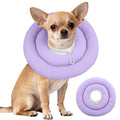 IDOMIK Dog Recovery Collar, Waterproof Soft Dog Cone After Surgery | Comfy Protective Elizabethan Collar Alternative for Dogs Cats, Adjustable Pet Neck Donut Cone Anti-Licking Wounds,Purple,S - color: Purple, size: S