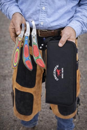 CHALLENGER Horse Farrier Tool 3-Piece Horse Equine Farrier Hoof Grooming Shoe Care Tool Kit w/Carry Bag 984142