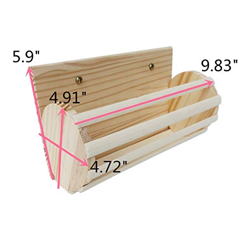 Rabbit Wooden Hay Rack Multi-Functional Manger Grass Holder for Small Pets Bunny Chinchilla Guinea Pigs (Hay Rack-A) - color: Hay Rack-A