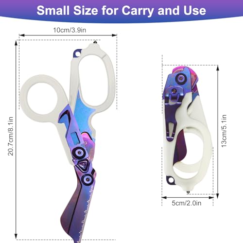 6-in-1 Heavy-Duty Emergency trauma shears (Purple) - color: Purple