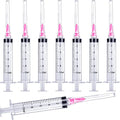 100 Pack 10ml/cc Plastic Luer Lock Syringa with 18Ga and Cap, Individually Sealed Wrapped, for Scientific Labs, Measuring Liquid, Refilling Cartridges or Glue Applicator - style: 100 Pack-10ml 18gauge